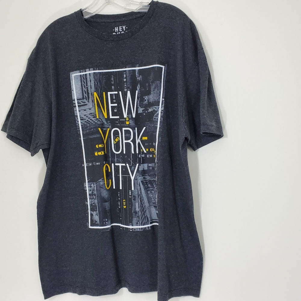 Hey Dude New York City Gray Tee, Size XL